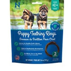 2-Pack N-Bone Puppy Teething Rings Salmon Flavor 3 rings per pack